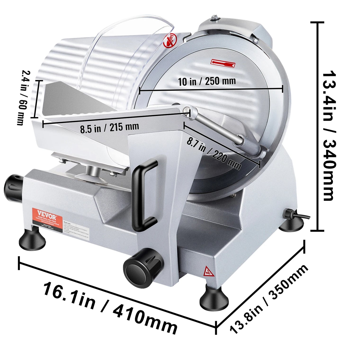 VEVOR Electric Meat Slicer 200W 240W 320W 340W Adjustable Thickness Deli Food Slicer for Home and Commercial Use - Joanie B 25