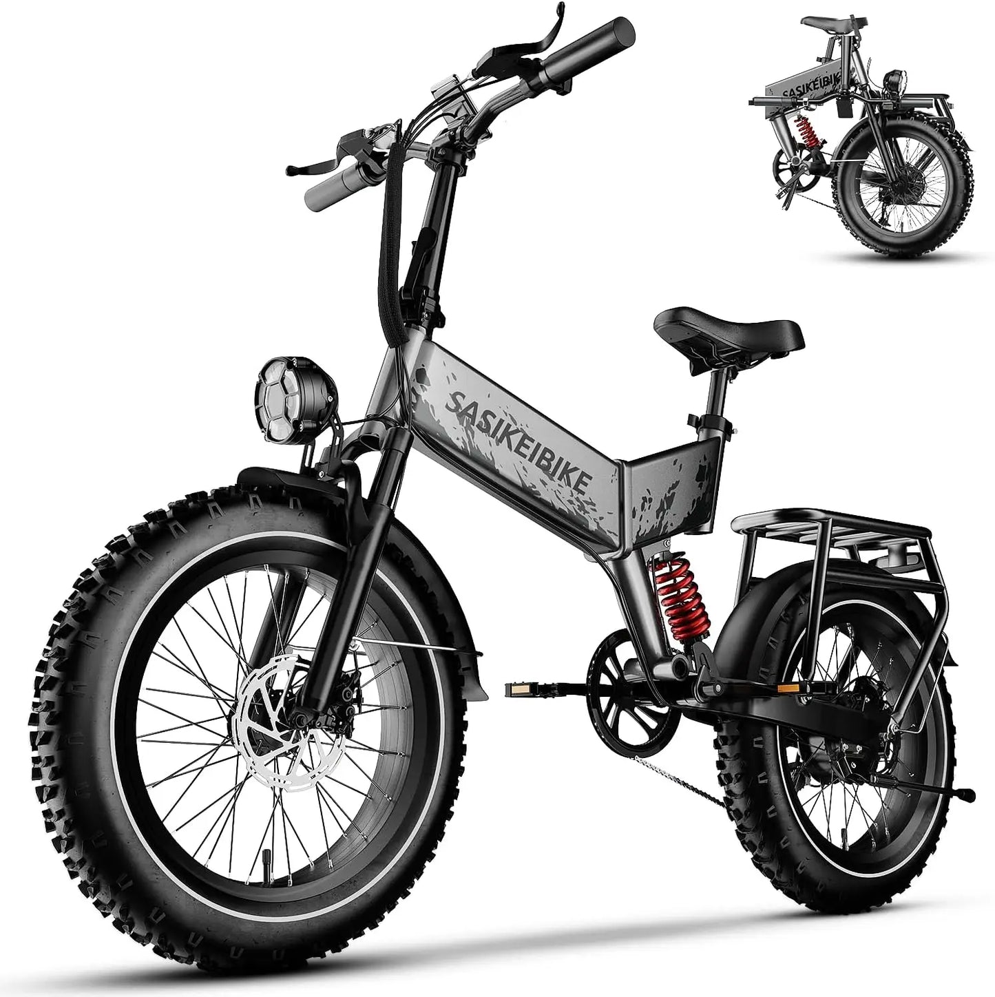 Folding Electric Bike for Adults with Peak 1500W Motor 52V 20Ah Removable Battery Max 70 Miles and 30 MPH 20 Inch Fat Tire Ebike - Joanie B 25