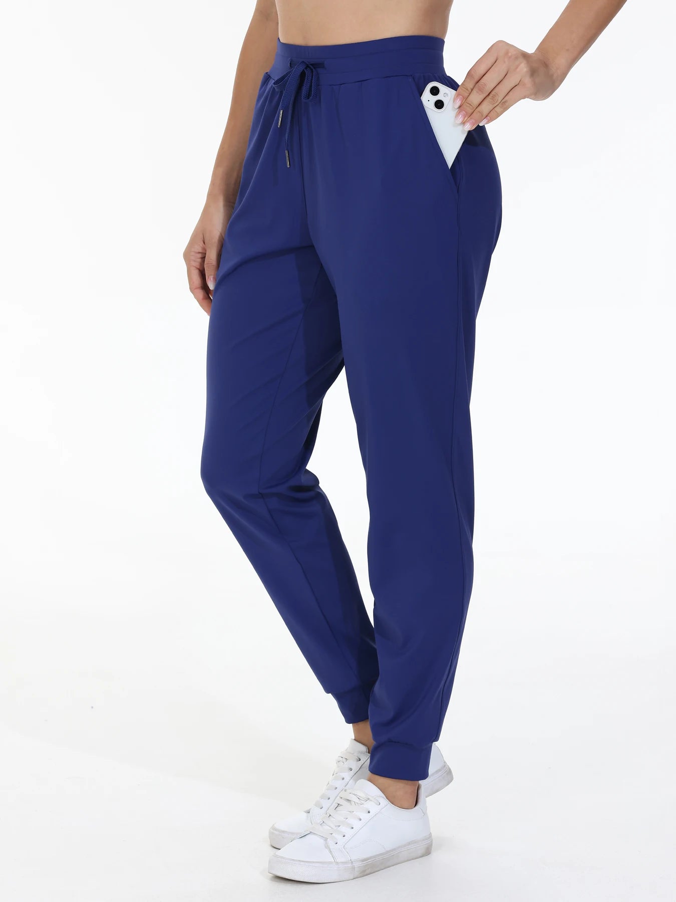 Fitness Jogging Pants Women Elastic Waist Drawstring Yoga