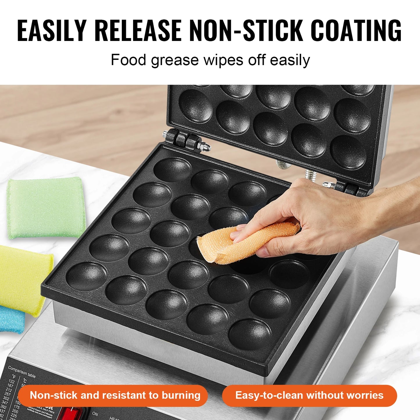 Vevor 25pcs Electric Waffle Maker Mini Dutch Pancake Dorayaki Machine Kitchen Home Appliance Snack Gaufriers - Joanie B 25