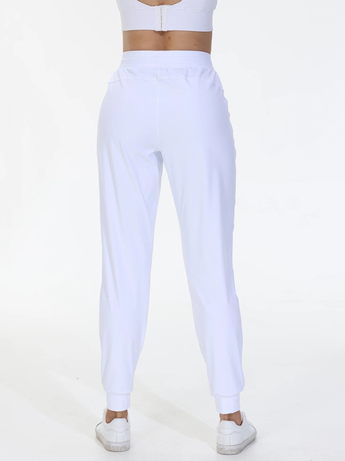 Fitness Jogging Pants Women Elastic Waist Drawstring Yoga