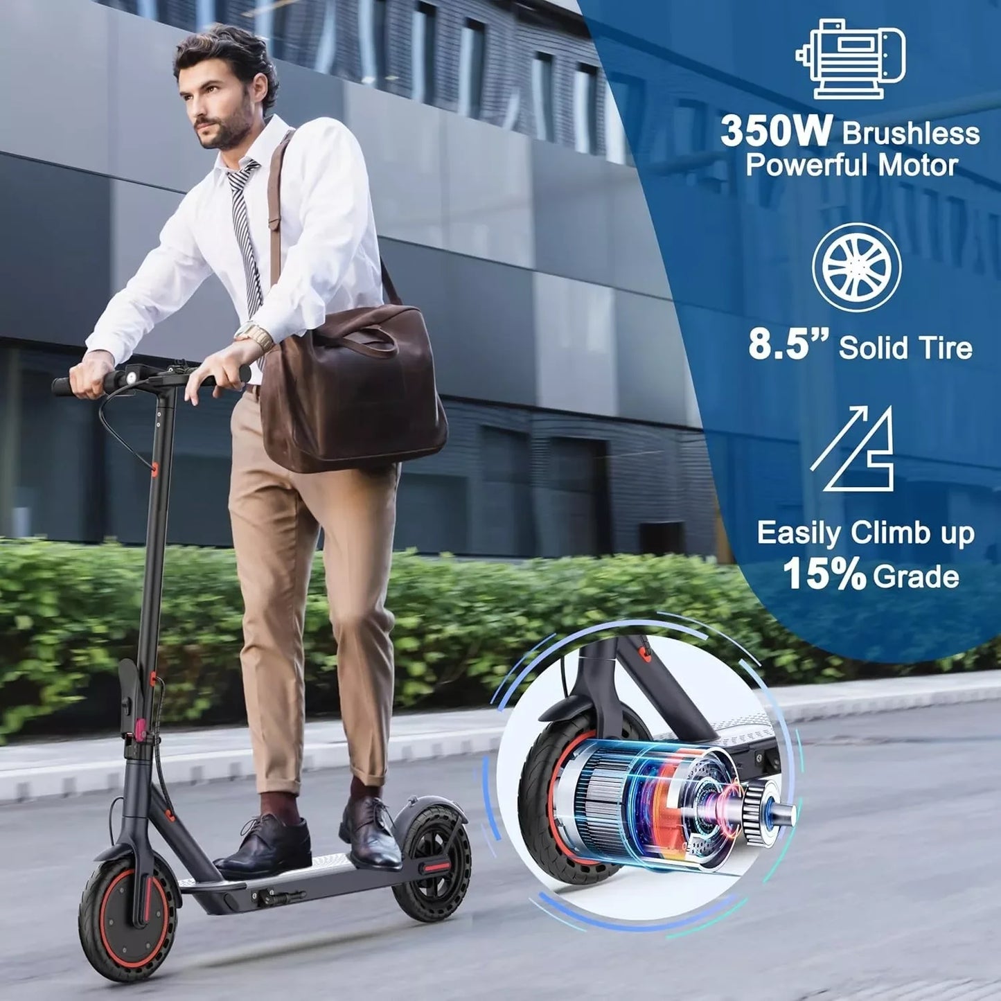 LP60 Electric Scooter 350W App Control Folding 8.5Inch Tire