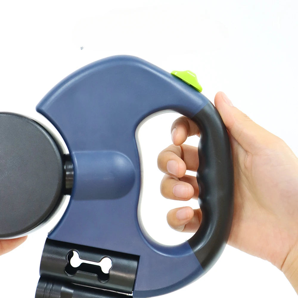 Automatic Retractable Two-End Pet Leash with Flashlight Easy to Walk Your Dog - Joanie B 25