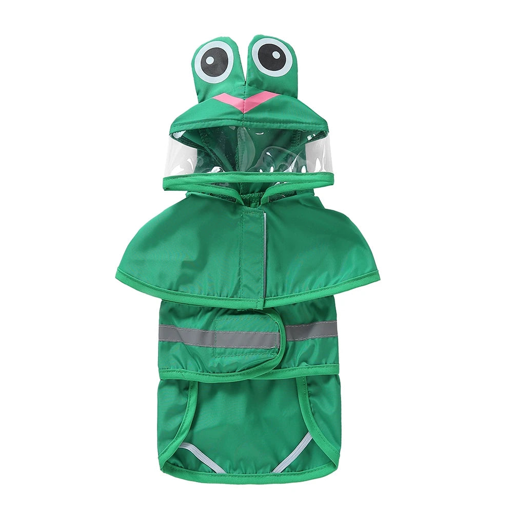 Fashionable Reflective Pet Dog Raincoat Waterproof Hooded Jacket for Big Dogs Cute Animal Raincoat - Joanie B 25