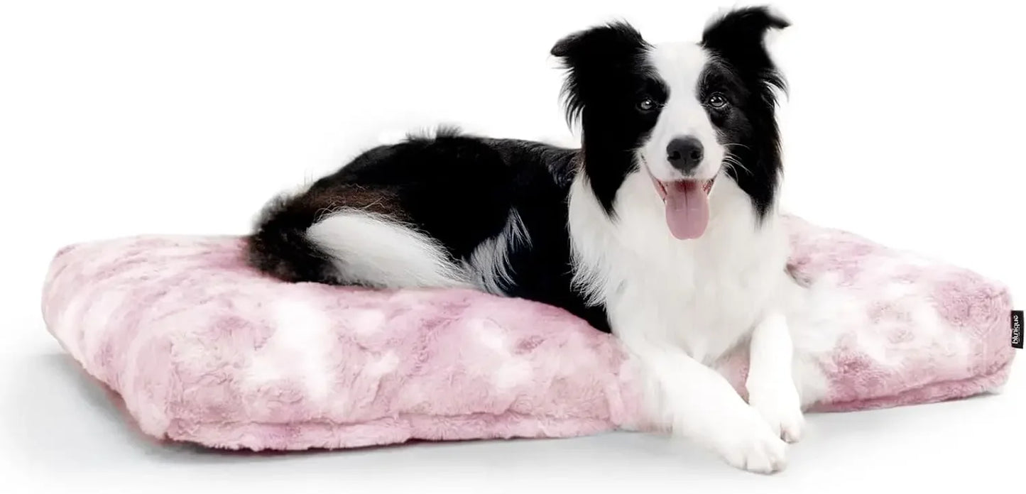 Washable Dog Bed Deluxe Removable Plush Dog Crate Bed Waterproof Pet Beds Fluffy Comfy Kennel Pad Anti Slip Pet Sleeping - Joanie B 25