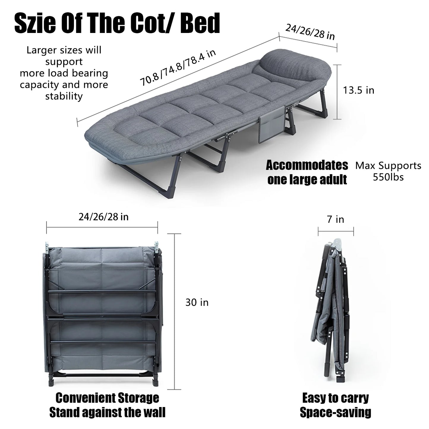 American Folding Bed Single Sofa Bed Nap Lounge Chair Essential For Courtyard Sunbathing - Joanie B 25