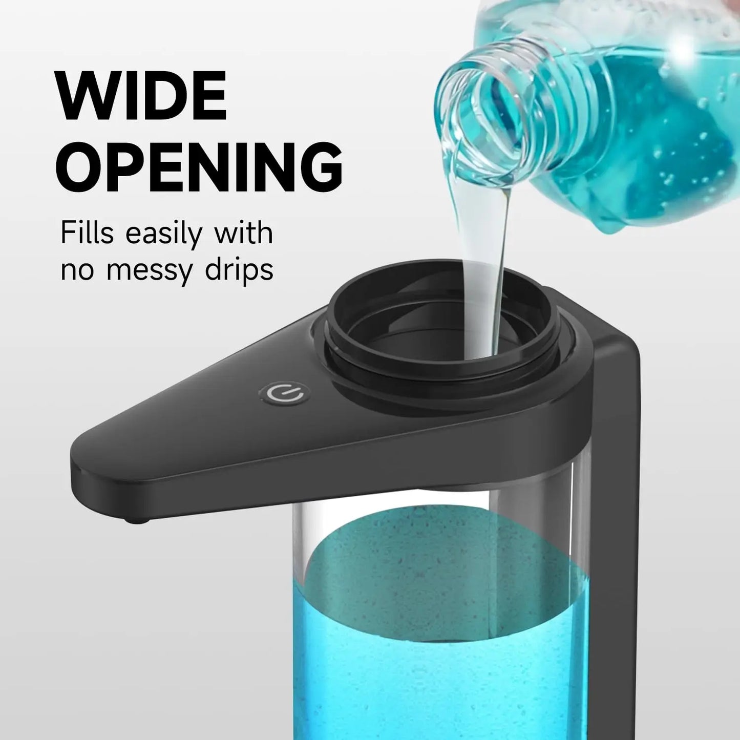 Aike Automatic Liquid Soap Dispenser For Hands Washing Kitchen Liquid Soap Dispenser Chargeable USB Smart Dispenser 500ML - Joanie B 25