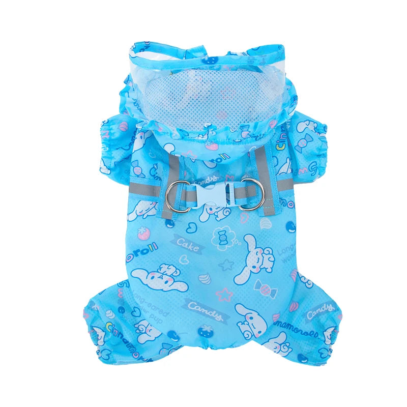 Cinnamoroll Pet Raincoat Waterproof Hood Rain Jacket for Dogs of All Sizes Keep Your Pup Dry and Stylish - Joanie B 25