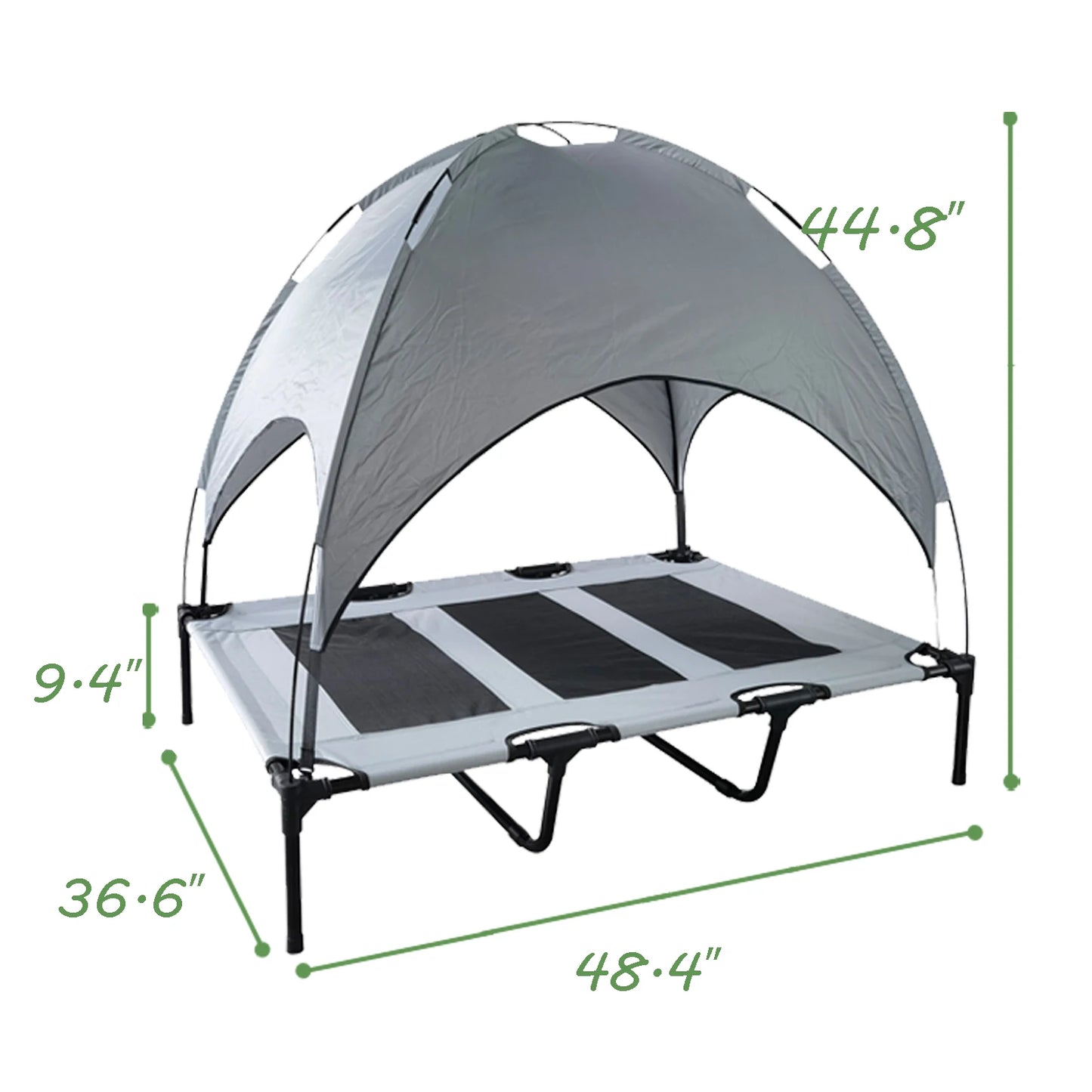 Elevated Dog Bed With Canopy Portable Anti Slip Oxford