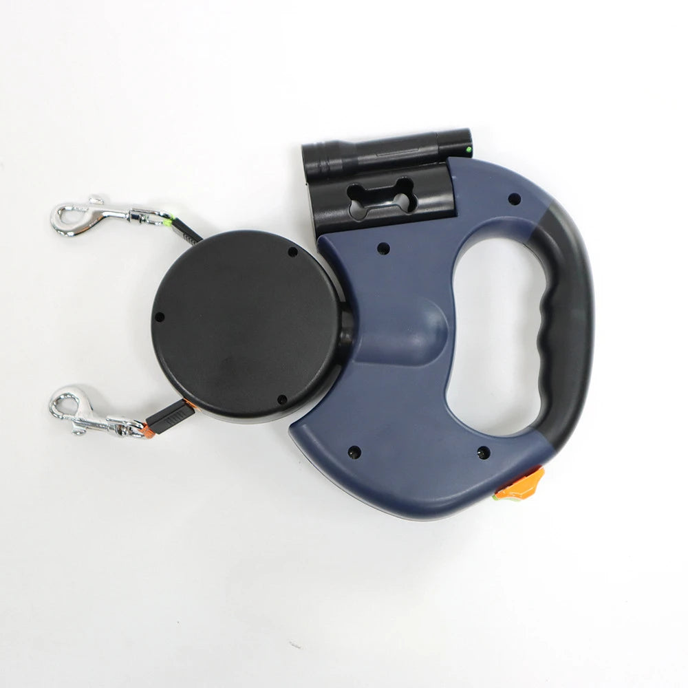 Automatic Retractable Two-End Pet Leash with Flashlight Easy to Walk Your Dog - Joanie B 25
