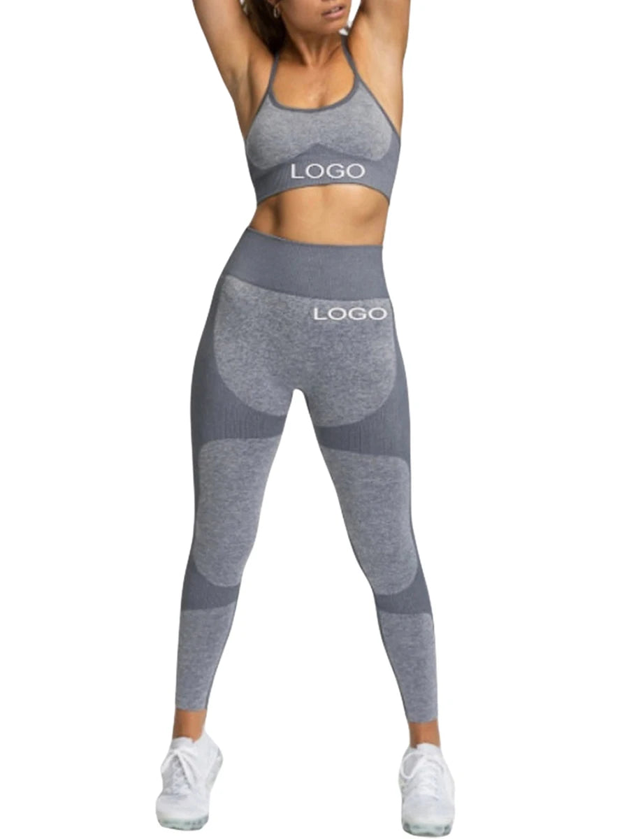 Women’s Yoga Outfit Sleeveless Crop Top with High Waist Leggings 2-Piece Workout Set in Vibrant Colors for Active Wear - Joanie B 25