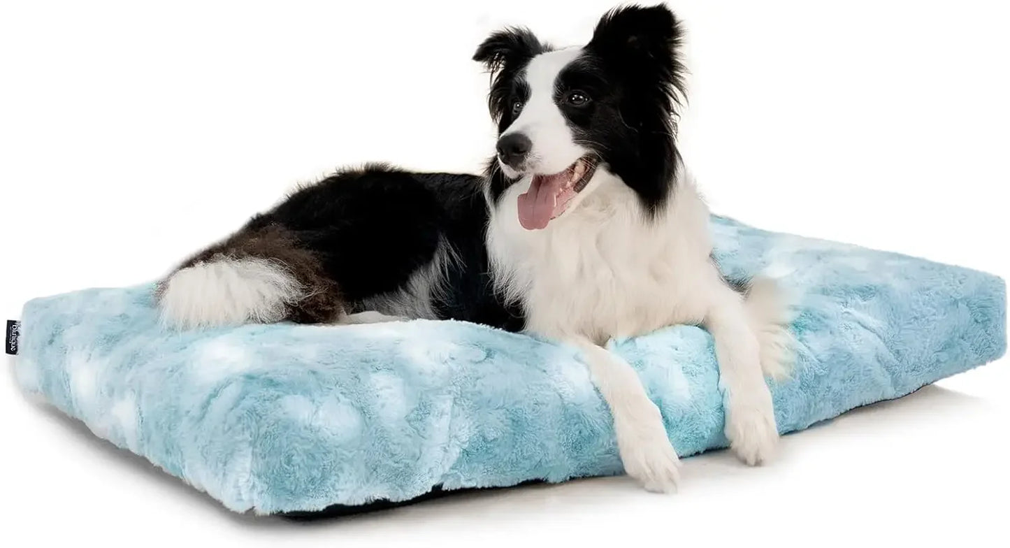 Washable Dog Bed Deluxe Removable Plush Dog Crate Bed Waterproof Pet Beds Fluffy Comfy Kennel Pad Anti Slip Pet Sleeping - Joanie B 25