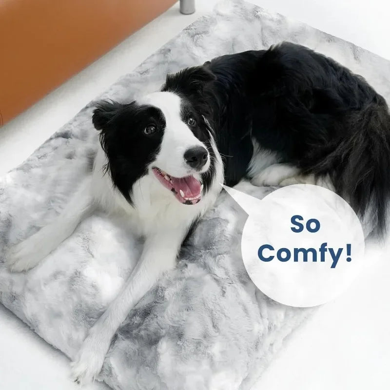 Washable Dog Bed Deluxe Removable Plush Dog Crate Bed Waterproof Pet Beds Fluffy Comfy Kennel Pad Anti Slip Pet Sleeping - Joanie B 25