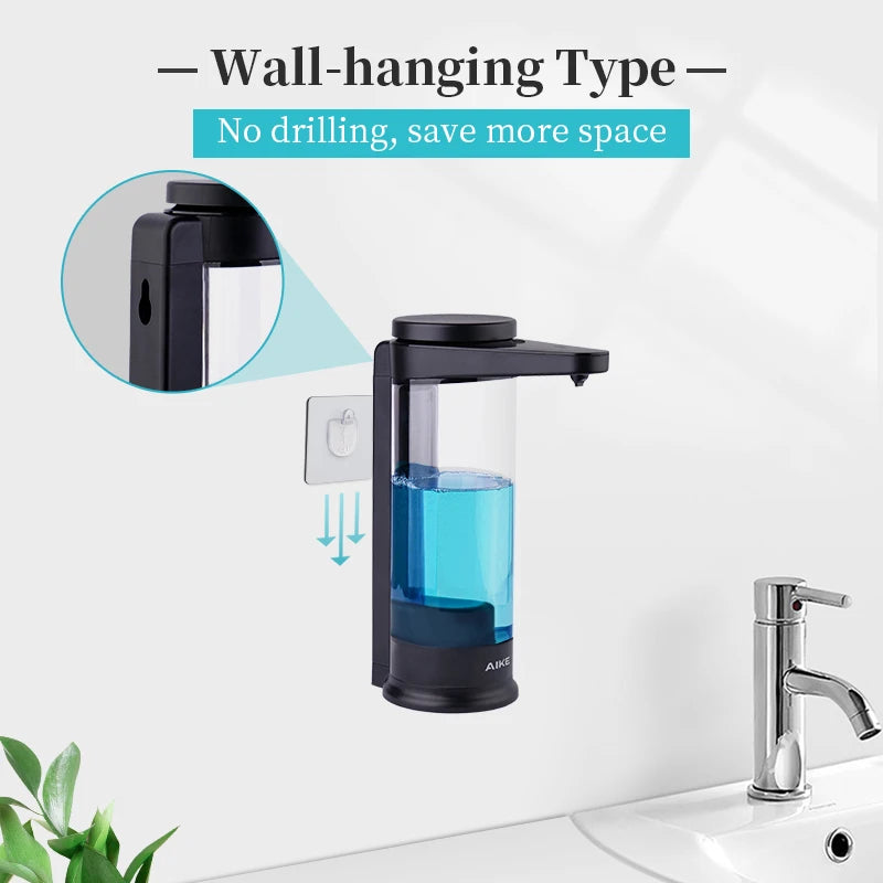 Aike Automatic Liquid Soap Dispenser For Hands Washing Kitchen Liquid Soap Dispenser Chargeable USB Smart Dispenser 500ML - Joanie B 25