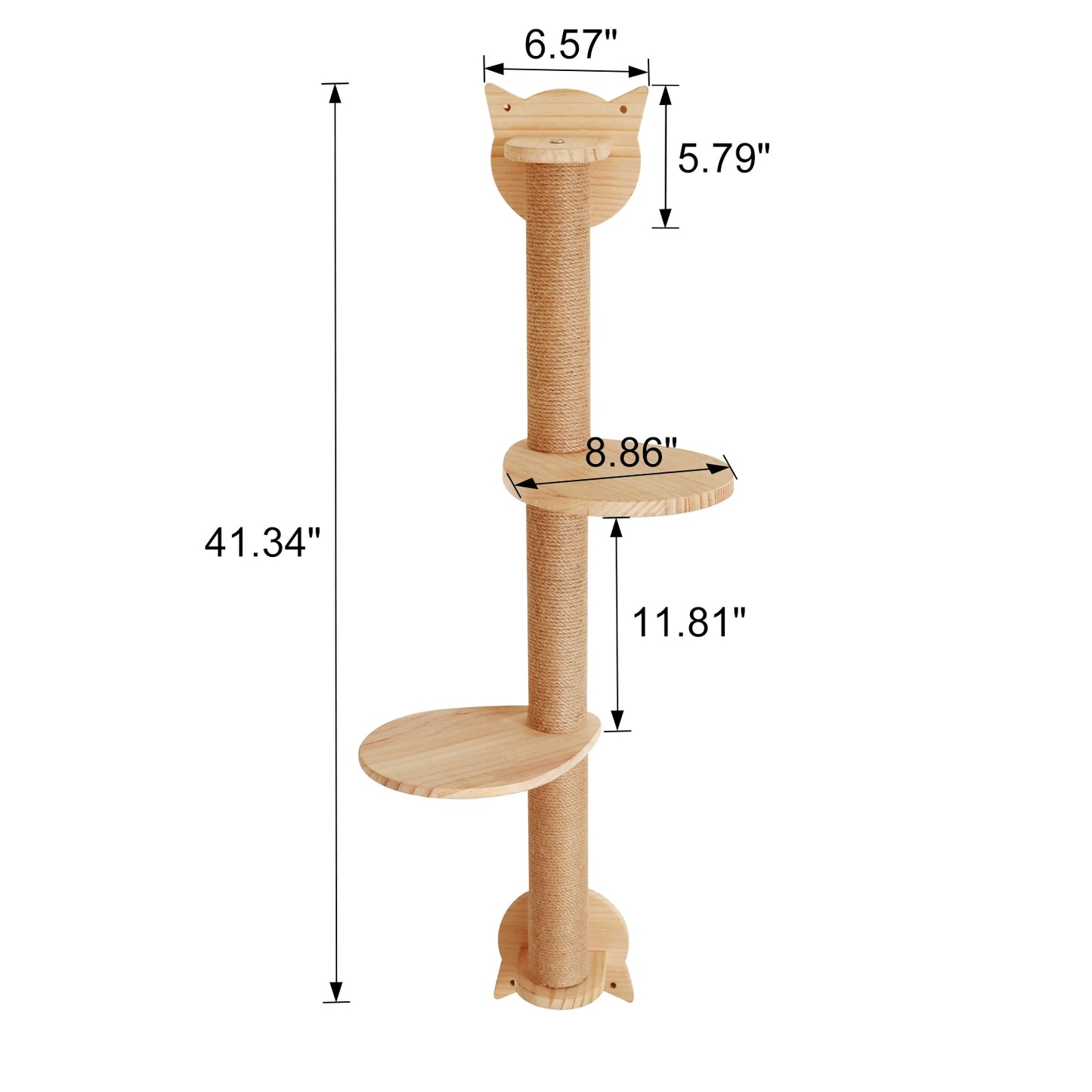 41In Cat Tree With Scratching Posts and Hammock Wall Mounted Cat Climbing Playrest Platform for Kittens and Cats - Joanie B 25