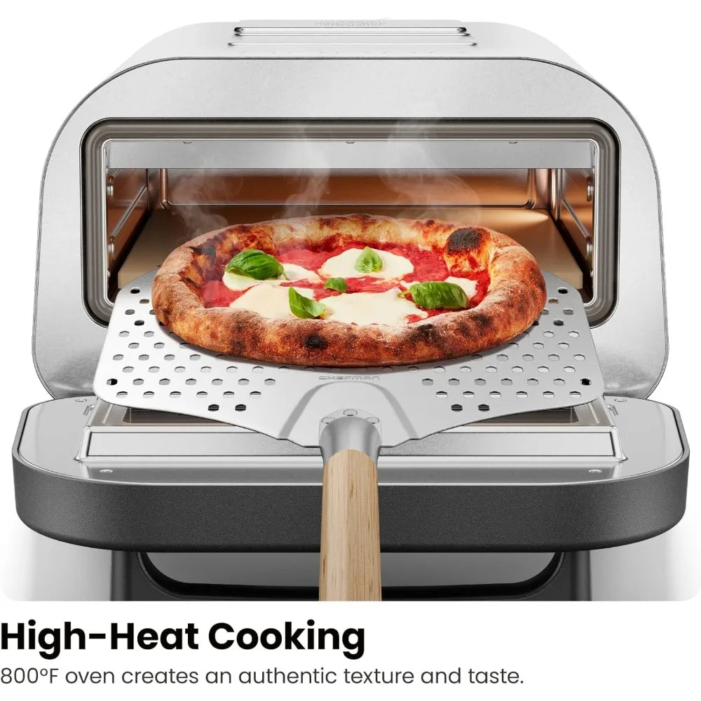 Indoor Pizza Oven Makes 12 Inch Pizzas in Minutes Heats Up to 800F Countertop Electric Pizza Maker with Touchscreen - Joanie B 25