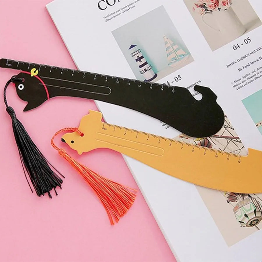 2pcs Cartoon Pet Straight Ruler Bookmarks 5.91 Inch Scale Ruler Learning Kawaii Stationery Office School Supplies - Joanie B 25