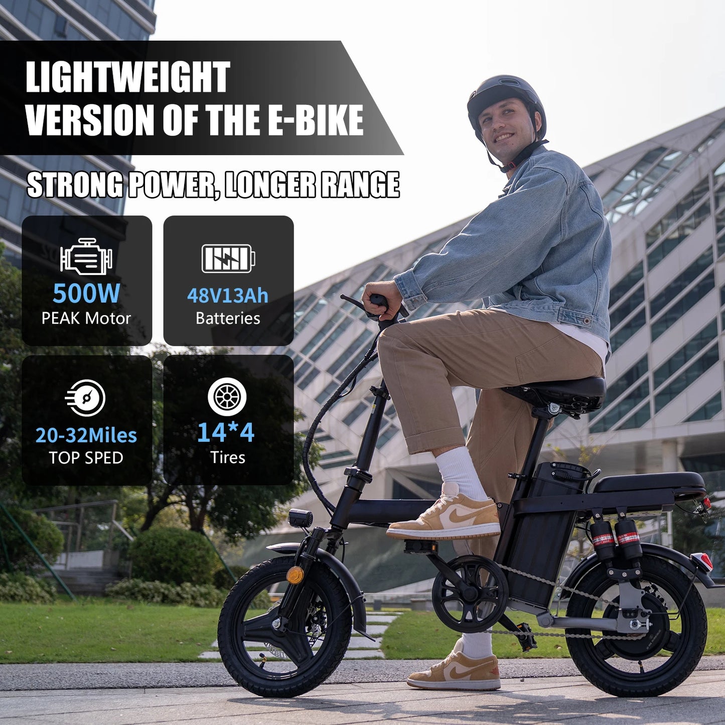 Electric Bike for Adults with 48V 15AH Removable Battery and 500W Brushless Motor for Commuting and Off-Road Travel - Joanie B 25