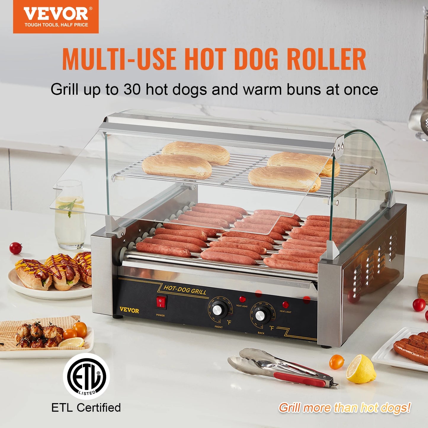 Vevor 5 7 11 Rods Commercial Hot Dog Roller Electric Sausage Maker Barbecue Grill Machine for Camping Party Home Appliance 110V - Joanie B 25