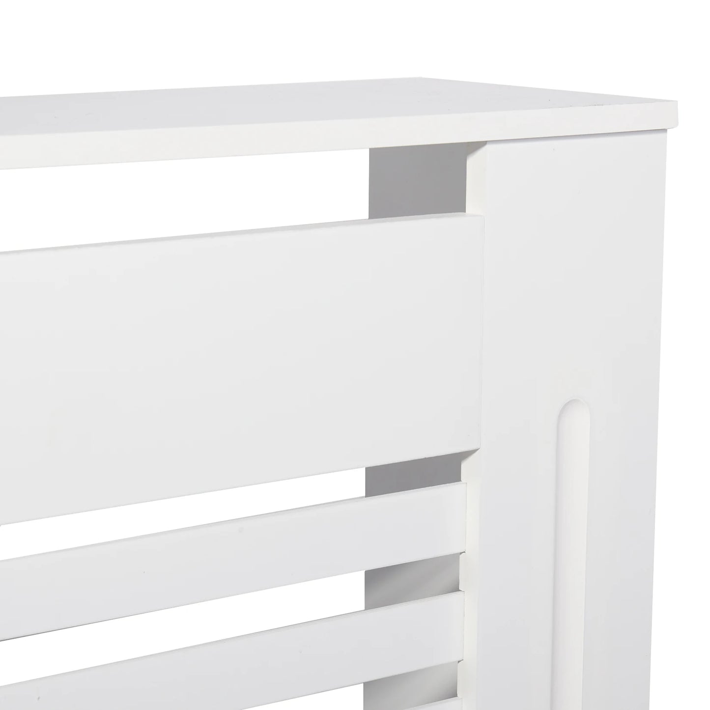 Wood Radiator Cover Cabinet White Horizontal Slat Heater Covers Modern Tall Radiator Shelf Minimalist Living Room Furniture