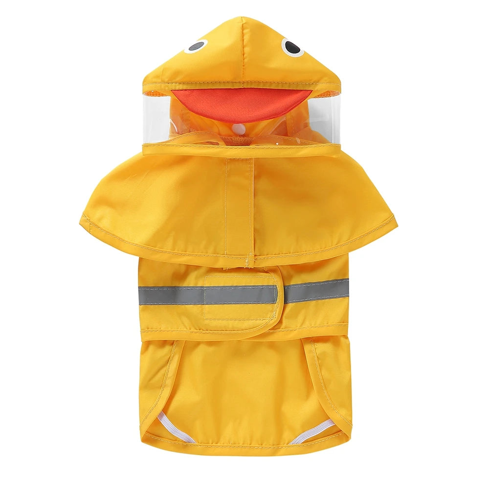 Fashionable Reflective Pet Dog Raincoat Waterproof Hooded Jacket for Big Dogs Cute Animal Raincoat - Joanie B 25