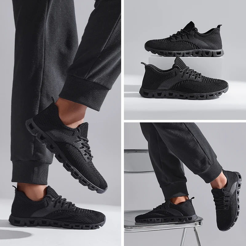 Unisex Breathable Mesh Running Shoes With Comfort Cushion Wide Size Low Top Sneakers For Jogging And Casual Sports Women Men - Joanie B 25