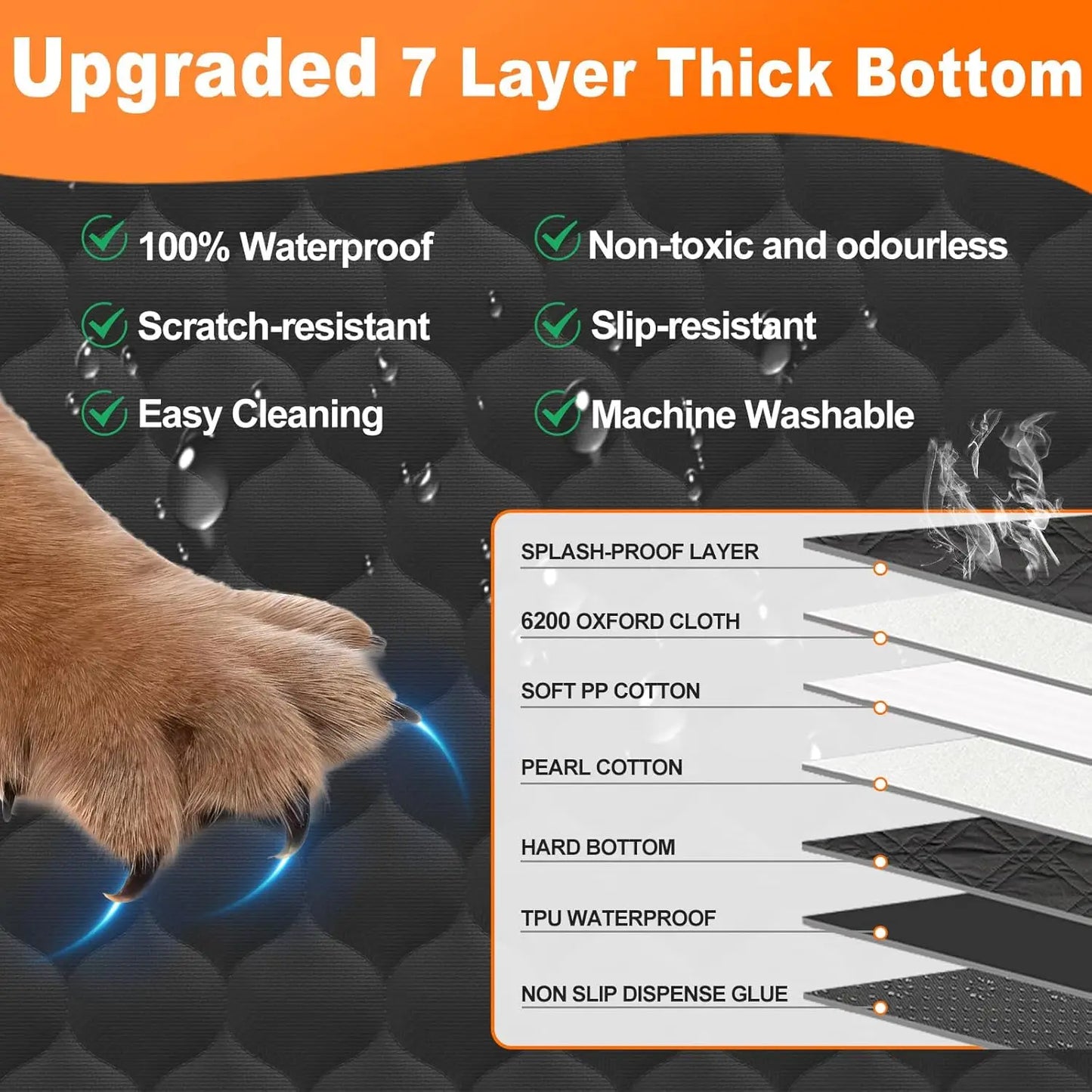 Waterproof Pet Travel Accessories Foldable Dog Car Seat Safety Hammock Trunk Mat for Back Seat Protection - Joanie B 25