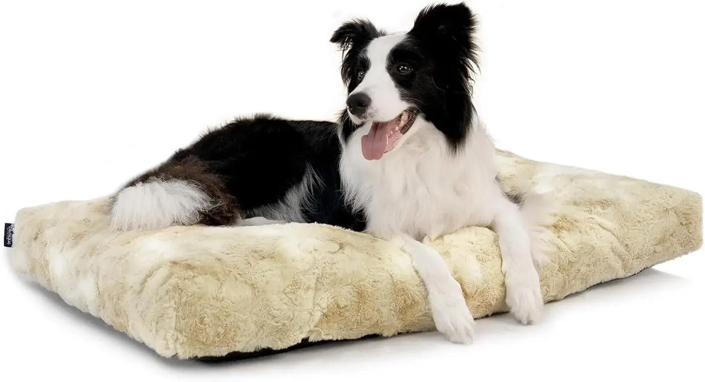 Washable Dog Bed Deluxe Removable Plush Dog Crate Bed Waterproof Pet Beds Fluffy Comfy Kennel Pad Anti Slip Pet Sleeping - Joanie B 25