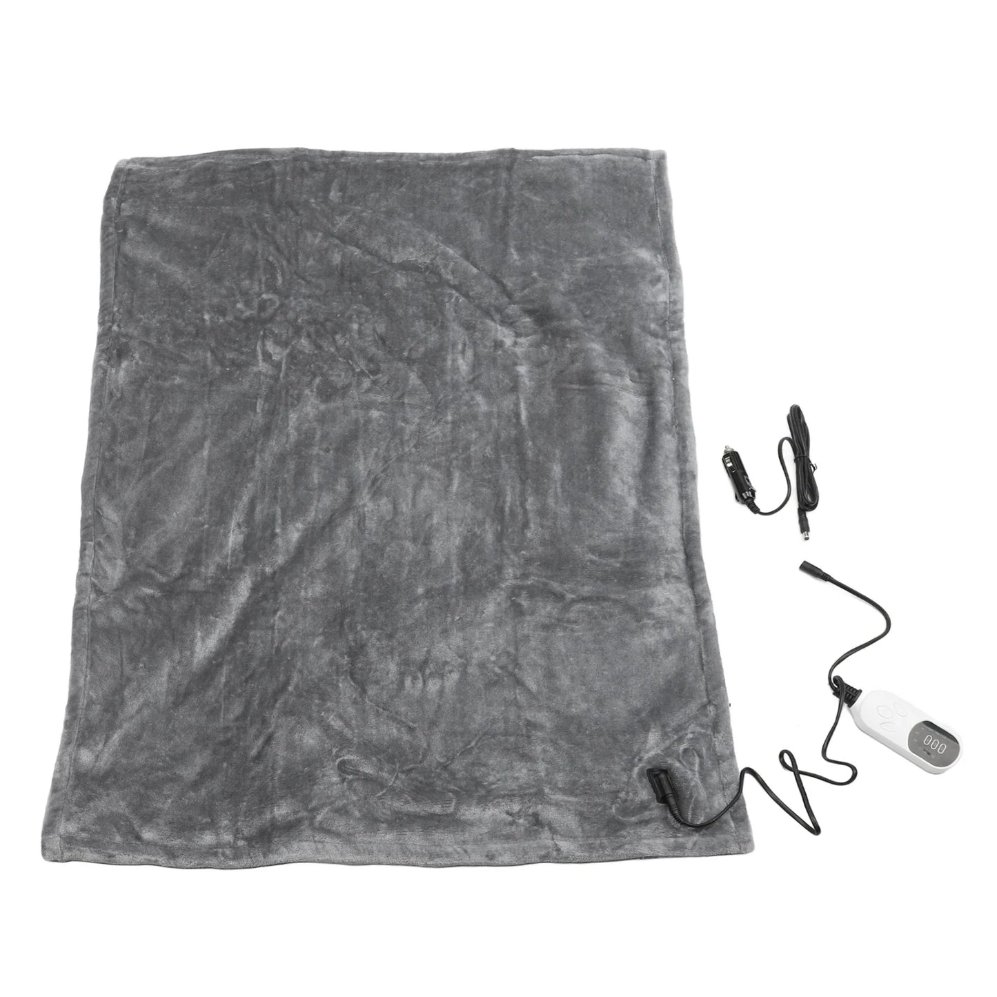 Car Heating Blanket Flannel Portable Breathable Electric Blanket for Car Fast Heating Soft Warm 12 Volt 48W for Camping