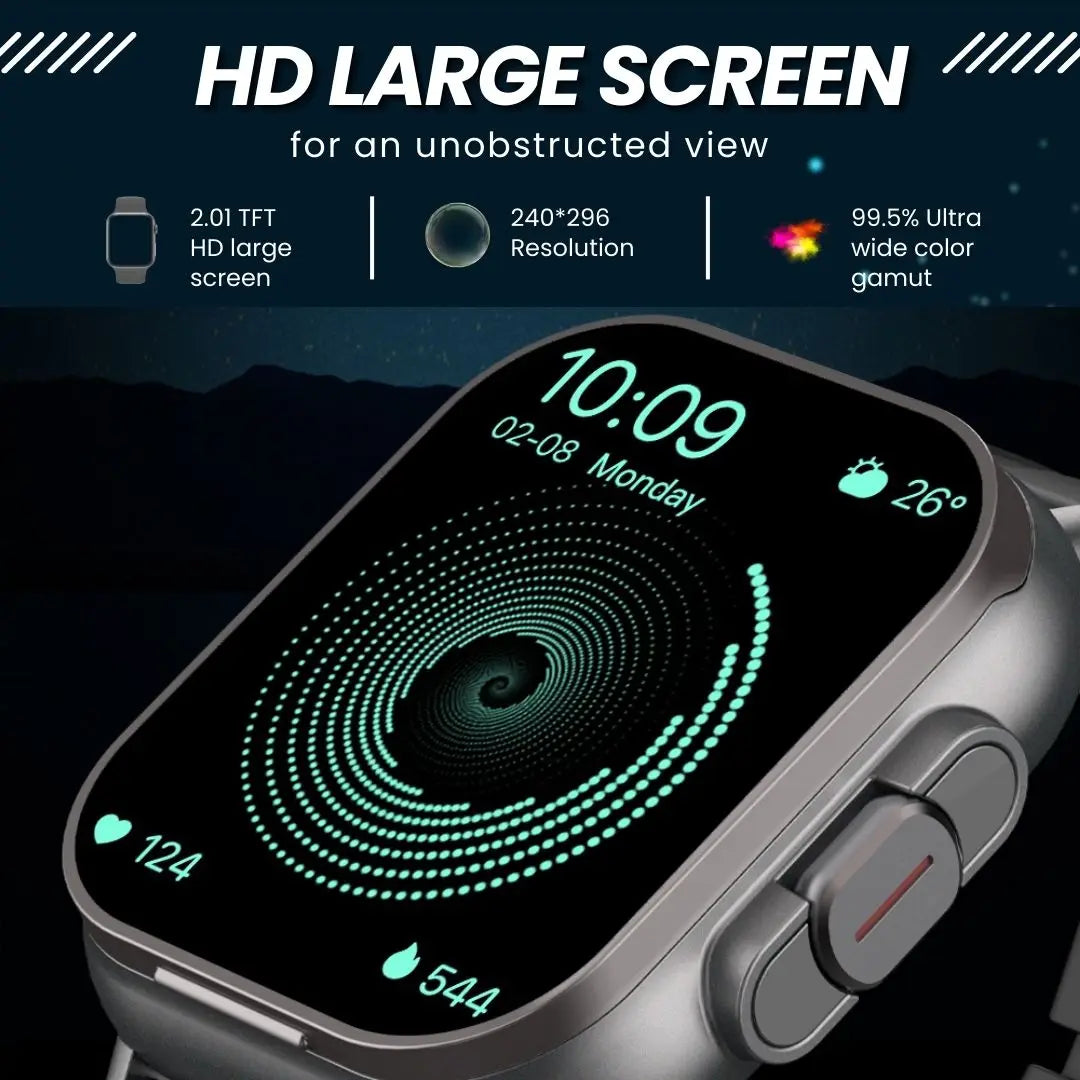D8 2-In-1 Smartwatch with Headphone 2 Inch Bluetooth Call NFC Sleep Monitor Fitness Tracker Compatible with iPhone and Android 2025 - Joanie B 25