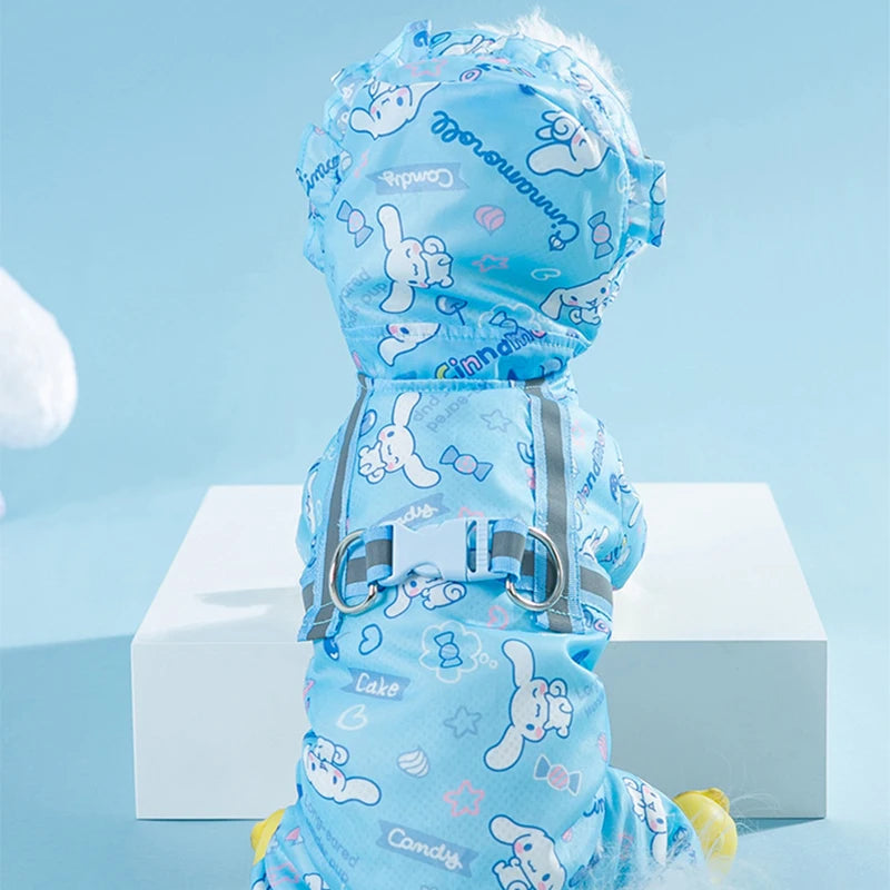Cinnamoroll Pet Raincoat Waterproof Hood Rain Jacket for Dogs of All Sizes Keep Your Pup Dry and Stylish - Joanie B 25