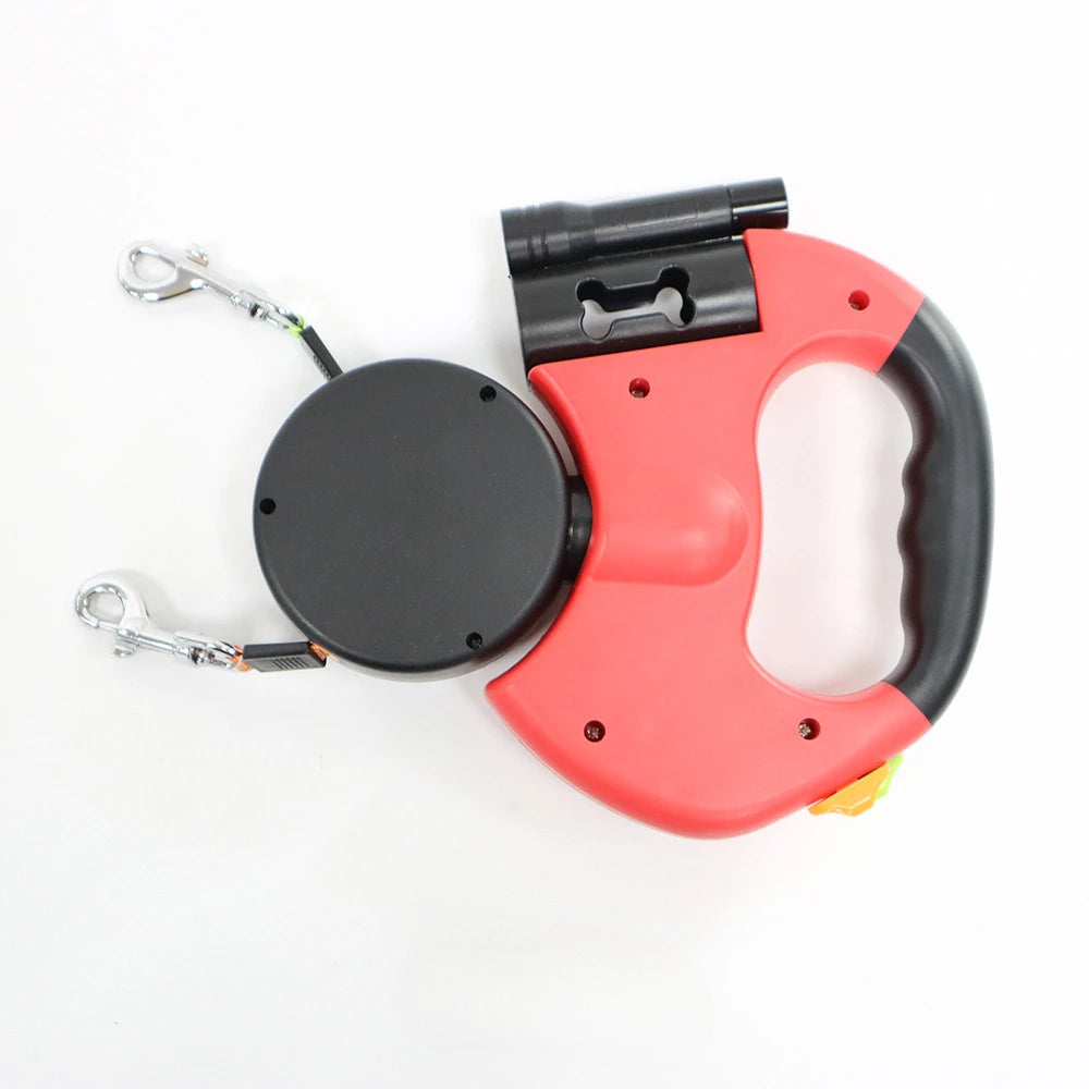 Automatic Retractable Two-End Pet Leash with Flashlight Easy to Walk Your Dog - Joanie B 25