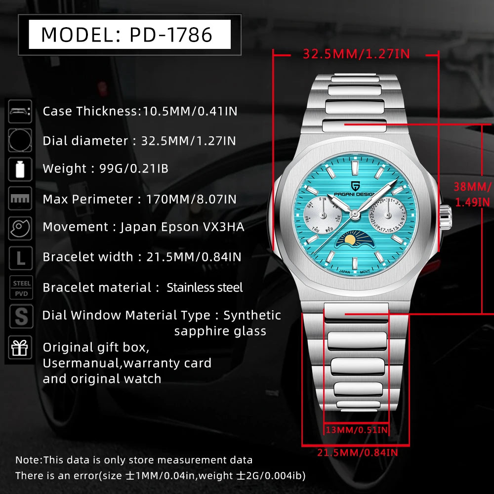 Pagani Design 2024 Women's Wristwatch Luxury Fashion Quartz Watch Waterproof Ladies Elegant Gift - Joanie B 25