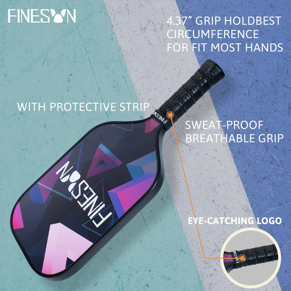 Pickleball Set with Pickleball Paddles 16mm Large Sweet Spot PP Honeycomb Core 2 Rackets 4 Balls Rubber Edge Outdoor Indoor - Joanie B 25