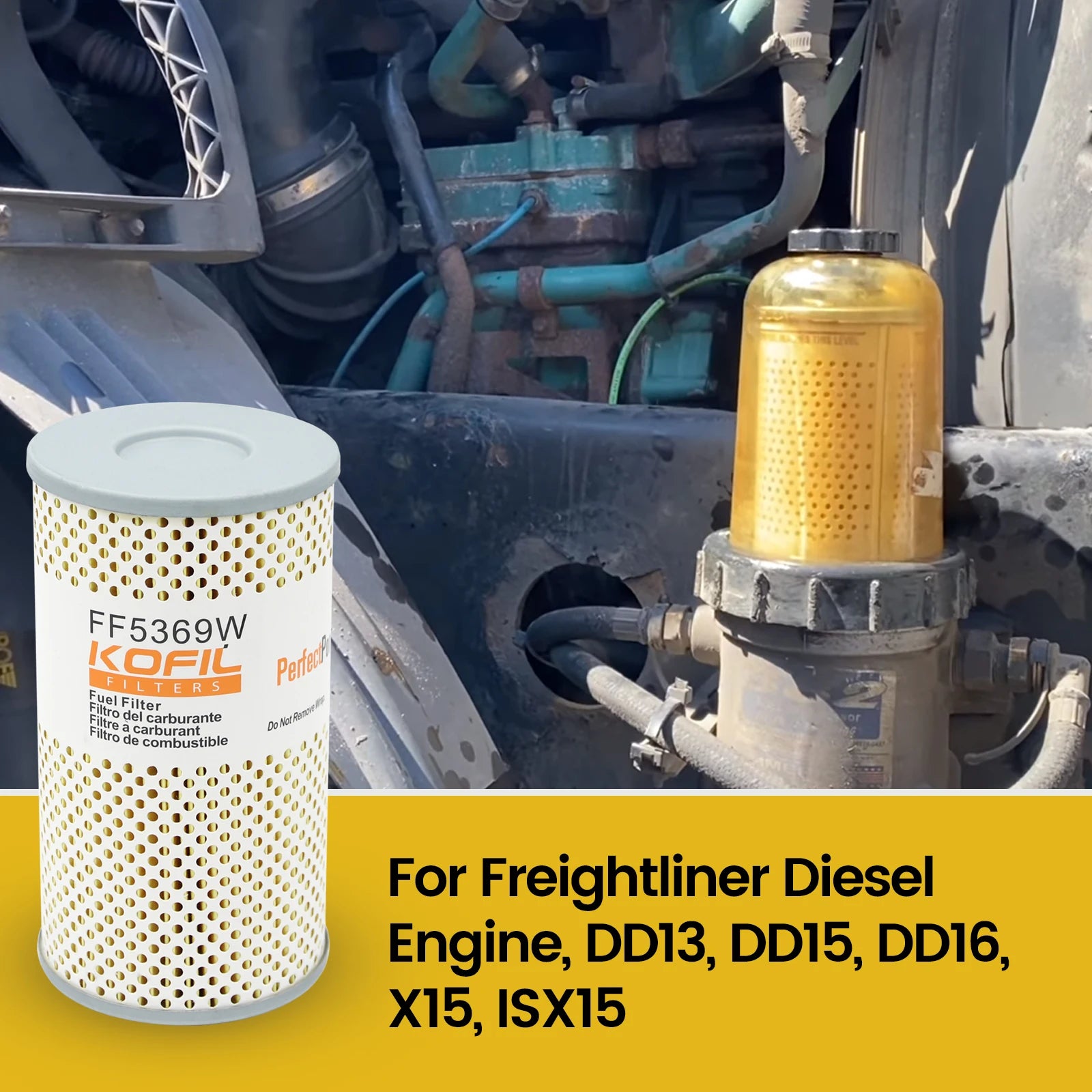 12Pcs FF5369W Fuel Water Separator Filter for Freightliner Diesel Engine Trucks Replace 380087 85105574 PF7548 23521528 P550414 - Joanie B 25