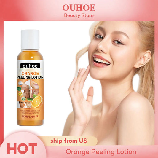 Orange Peeling Lotion For Body Dark Spots Brightening Skin
