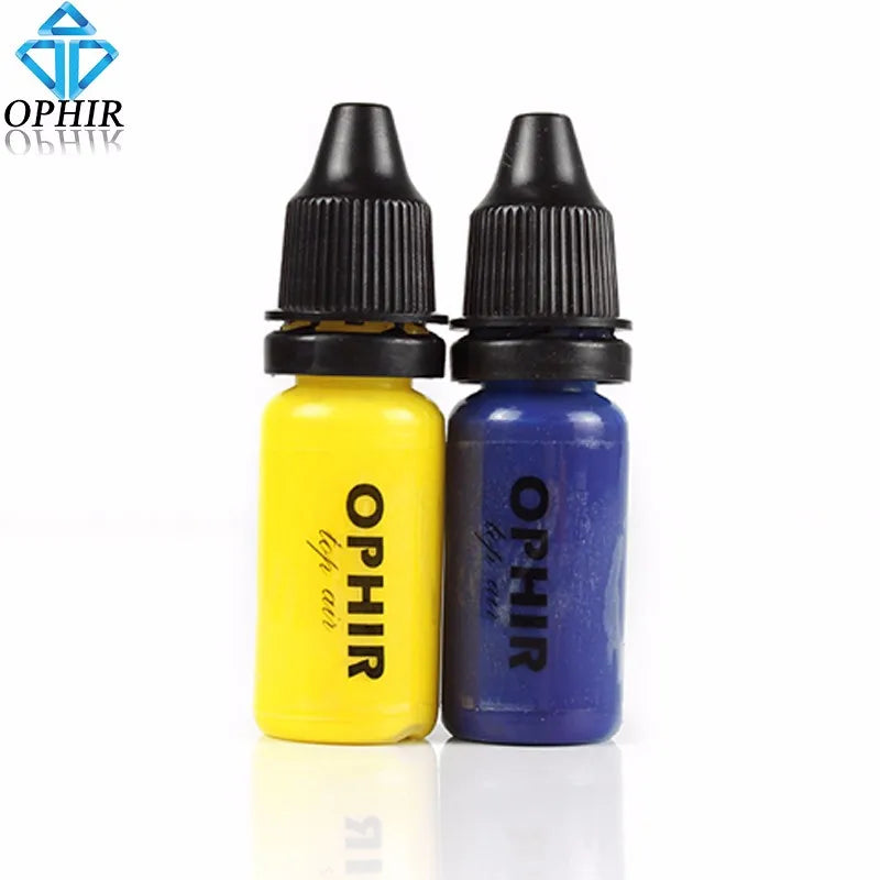 Ophir Airbrush Makeup Inks Set 10 Bottles 3 Foundations
