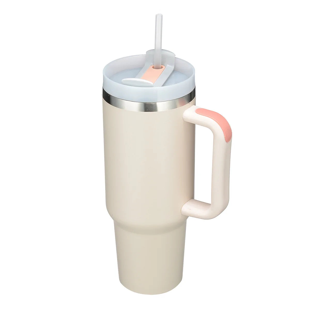 6 Pack 40oz Stainless Steel Double Wall Tumbler With Handle Keeps Cold Longer