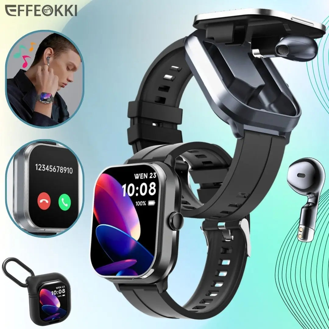 2 in 1 Smart Watch 2025 with Earbuds for Men NFC Make Calls Multi Sport Fitness Tracker for iPhone and Android - Joanie B 25
