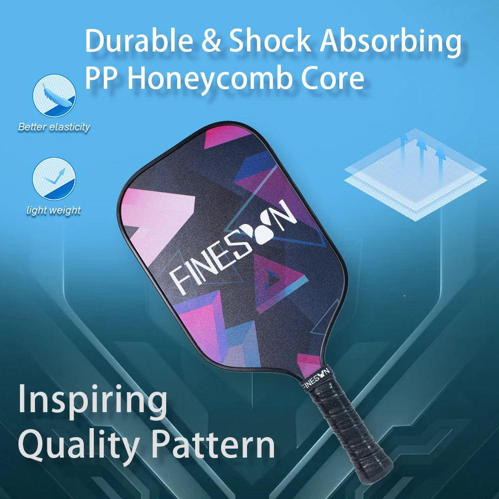 Pickleball Set with Pickleball Paddles 16mm Large Sweet Spot PP Honeycomb Core 2 Rackets 4 Balls Rubber Edge Outdoor Indoor - Joanie B 25