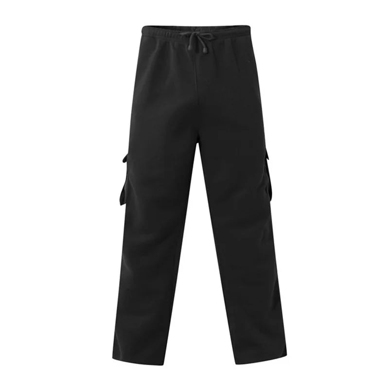 Men’s Loose Cargo Pants Casual Drawstring Elastic Waist Wide Leg Athletic Sweatpants Outdoor Trousers - Joanie B 25