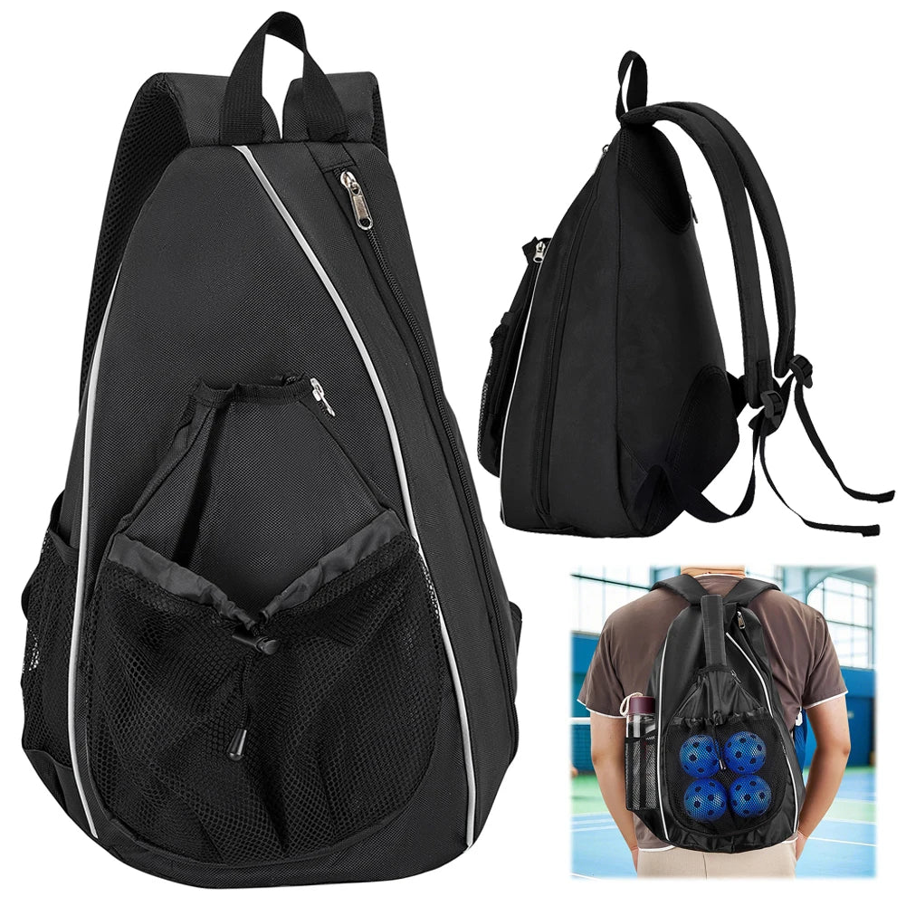 Adjustable Racket Bag Large Capacity Breathable Sports Backpack Lightweight Portable Racket Rucksack Gifts for Pickleball Lovers