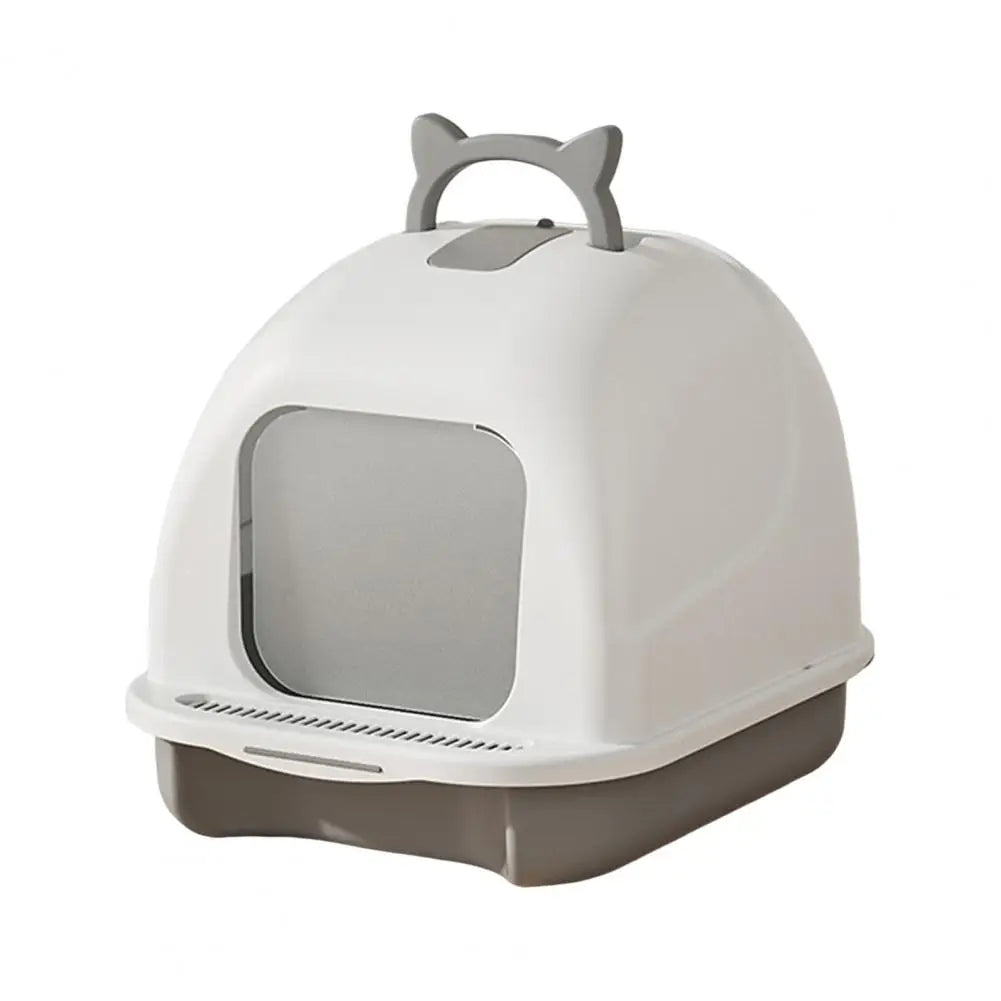 90 Degree Lift Cat Litter Box With Lid Enclosed Odor Control Scoop Kit - Joanie B 25
