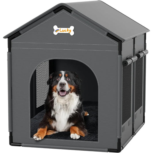 2XL Indoor Dog House Kennel Bed Mat With Cushion For Pets