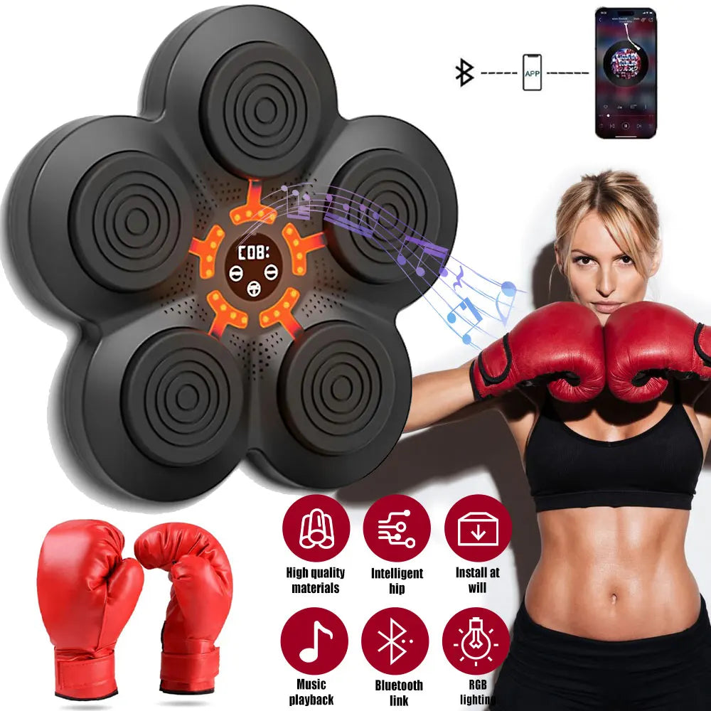 Intelligent Music Boxing Machine Electronic Boxing Training Wall Target Boxing Trainer Indoor Gym Home Punching Equipment