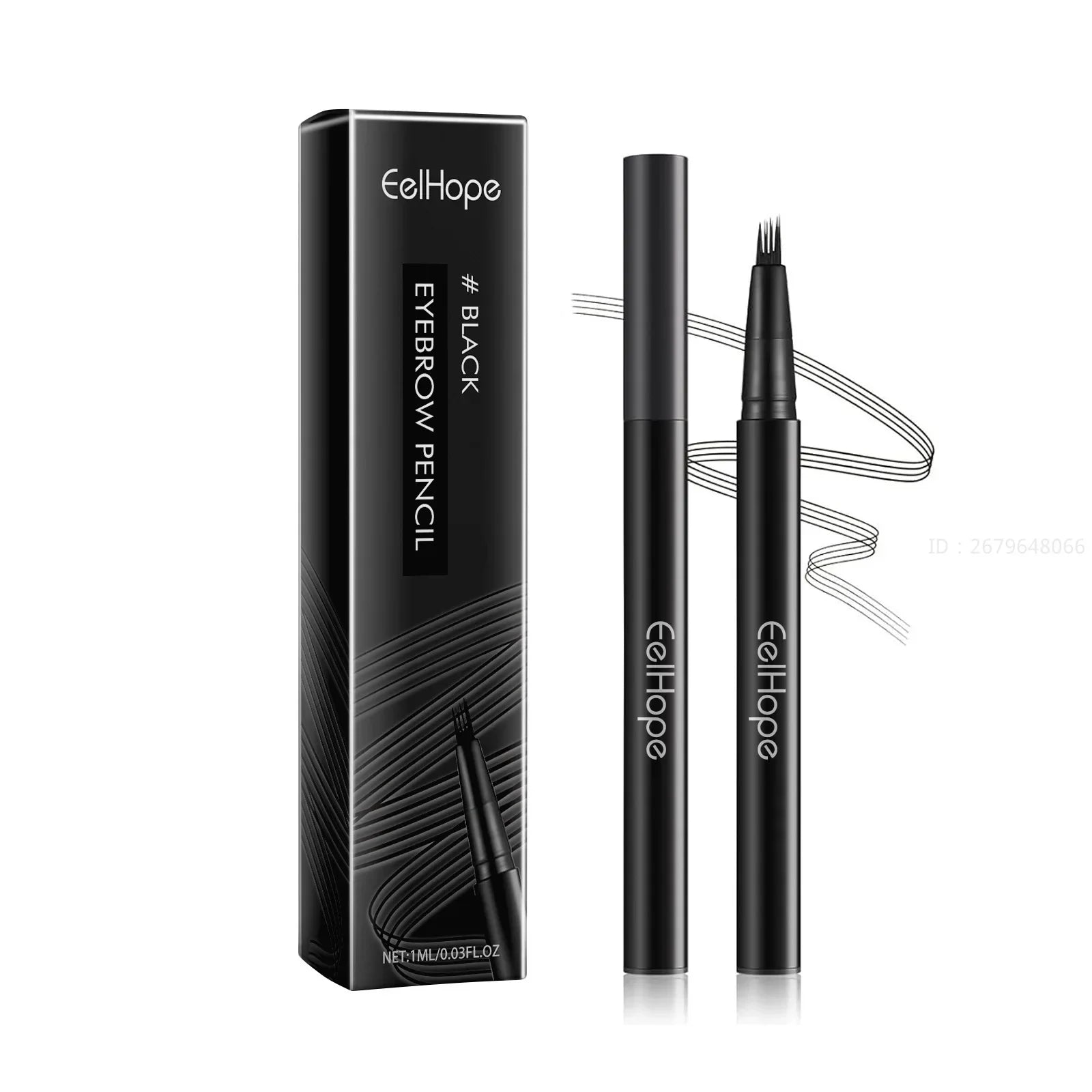 4 Forks Waterproof Eyebrow Pencil Long Lasting Natural Black Dark Brown Women Eyes Cosmetics Liquid Eye Brows Pen Beauty Makeup - Joanie B 25