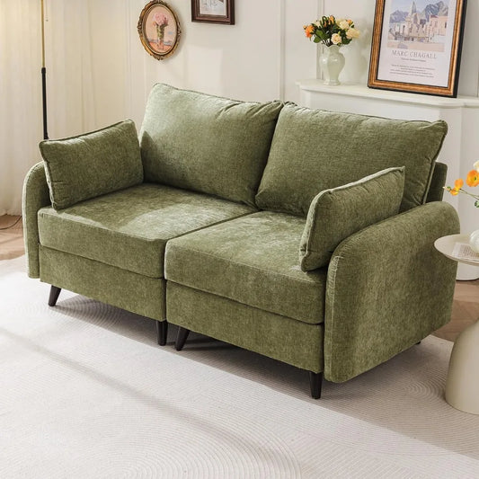 73'' Loveseat Sofa with All Seats Storage, Modular Sectional Couch with Deep Seat,Oversized Comfy Couch with 7.8'' Cushion