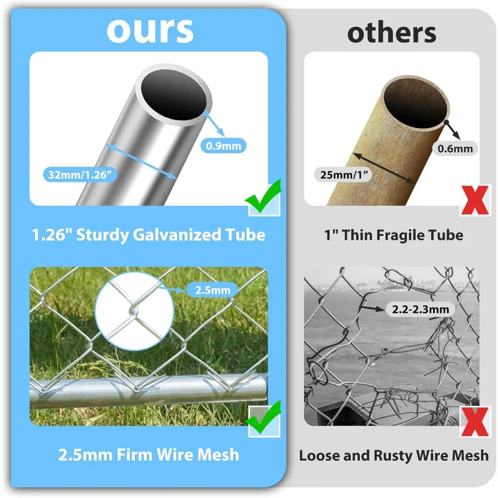 Extra Large Outdoor Dog Kennel Anti-Rust Kennel with Roof - Joanie B 25