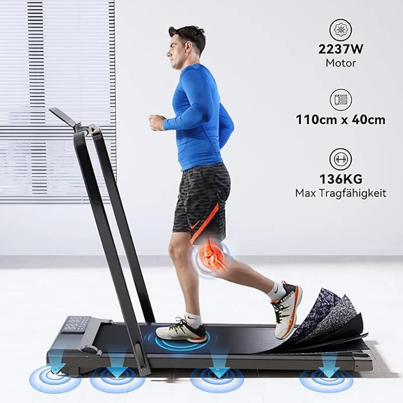 3in1 Walking Pad Treadmill 300 lbs Capacity Foldable Treadmill 3.0HP Quiet Under Desk Treadmill Exercise Machine for Home&Office - Joanie B 25