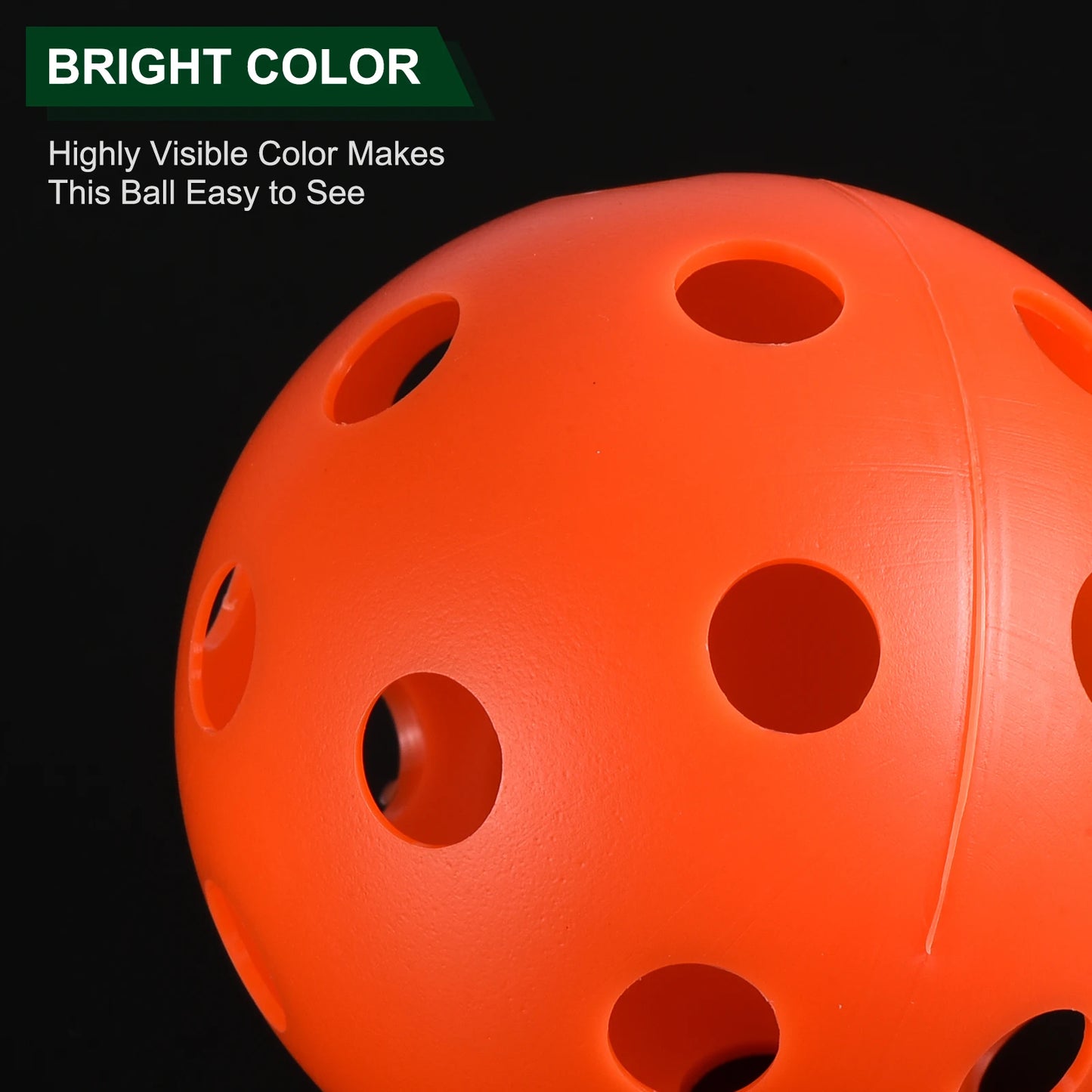 Indoor Pickleball Balls 26 Holes Pickleball 6 Pack for Amateurs Orange - Joanie B 25